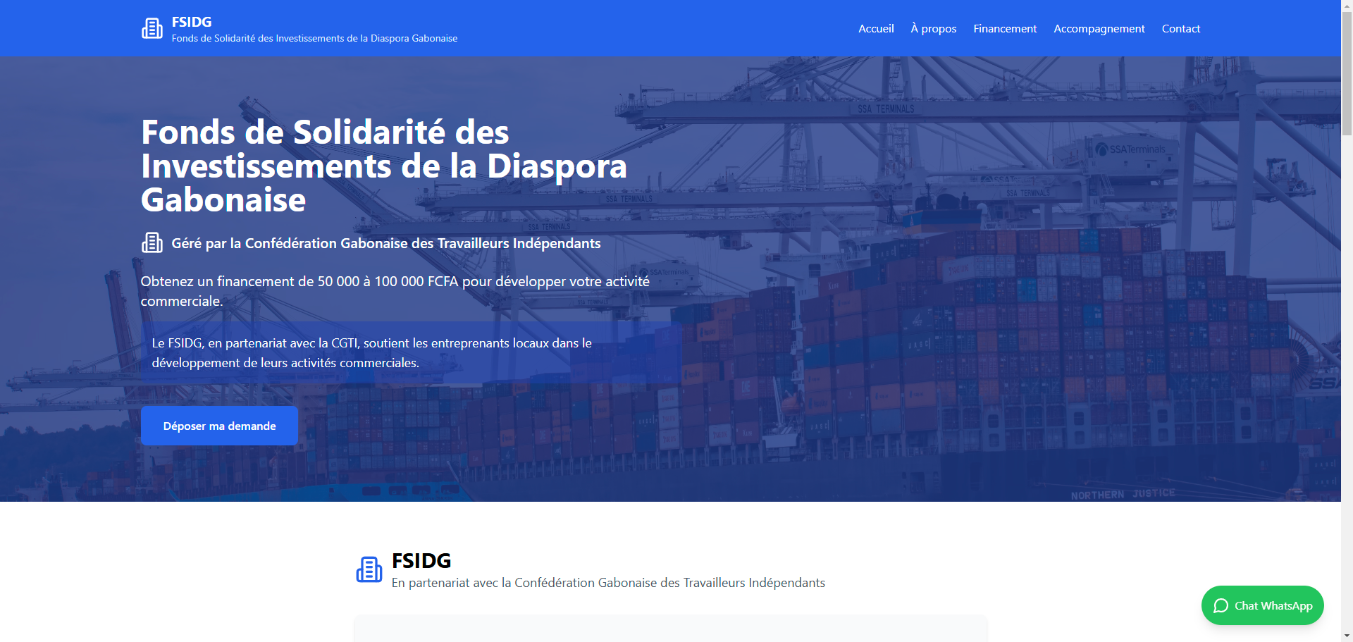 Plateforme de financement et d'accompagnement